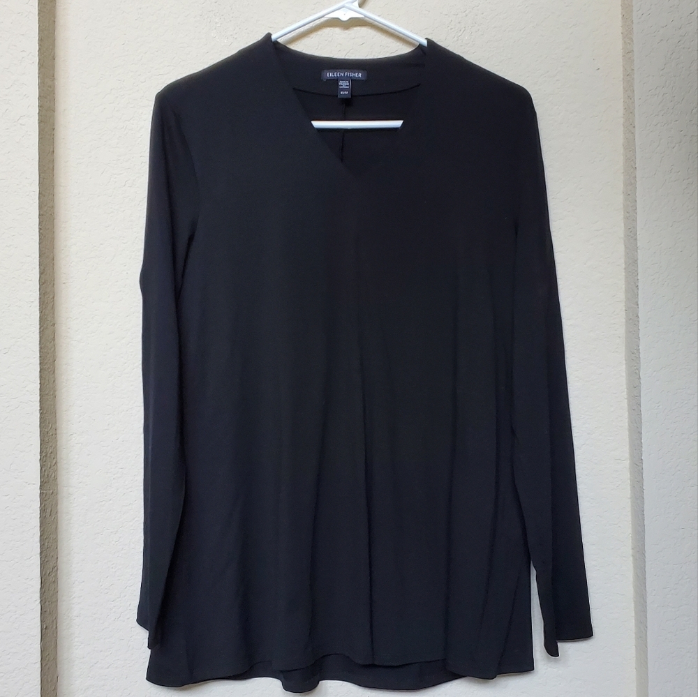Eileen Fisher Classic Black Tunic.  Size XS